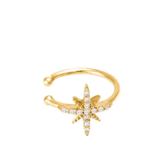 DESTELLOS (STAR BURST ) EAR CUFF + DIAMOND