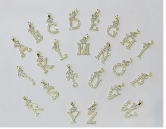 Letras con Corona Pendants Iniciales