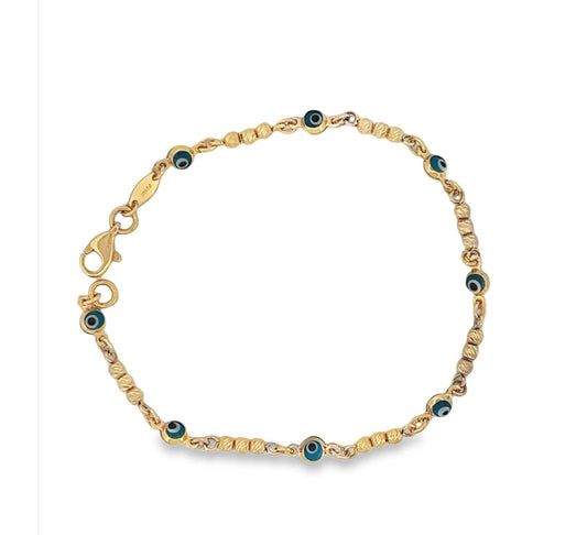 14K Bracelet de Ojos Eye balls