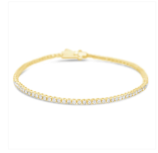 1.90 CT Tennis Diamond Bracelet 14K