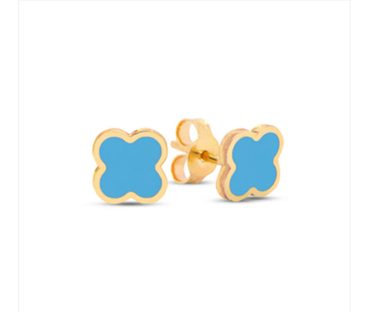 14k Gold Turquoise 5mm Earrings