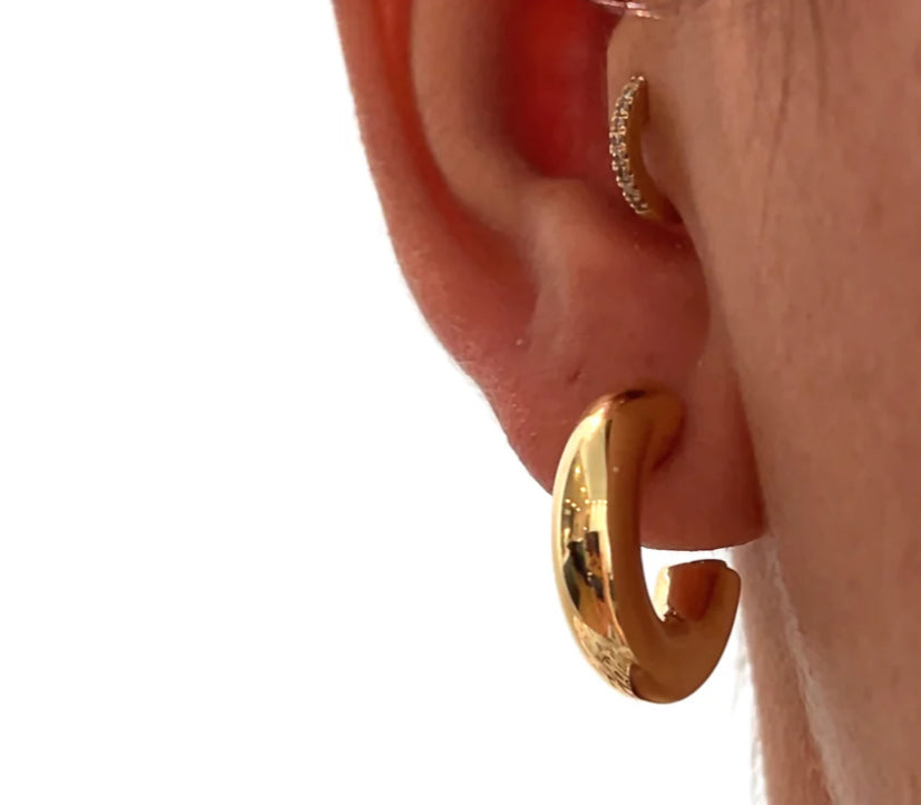 14K OPEN TUBE HOOPS