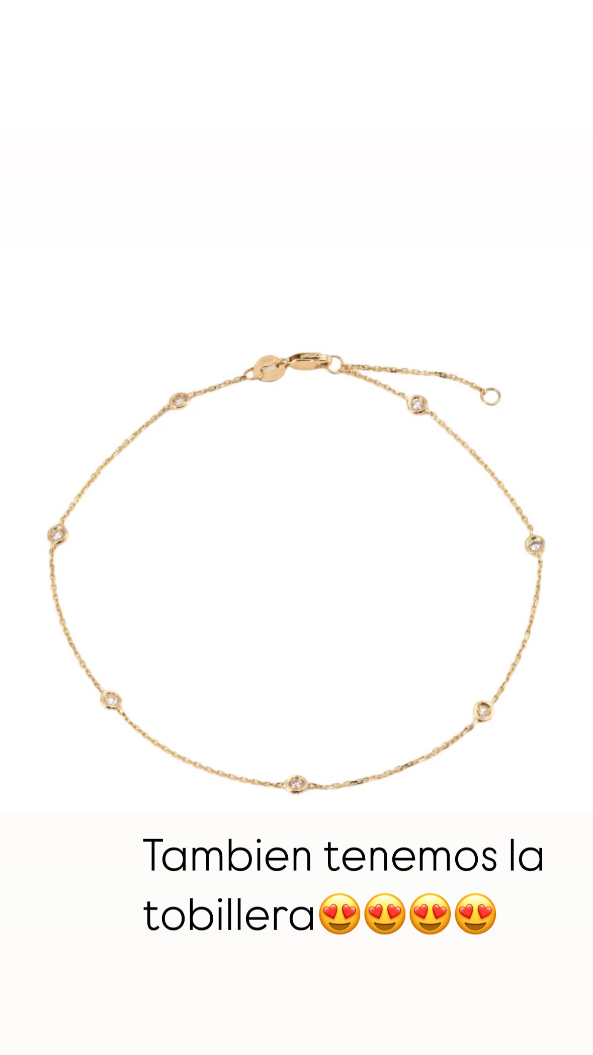 BY THE YARD BEZEL DIAMOND TOBILLERA ANKLET