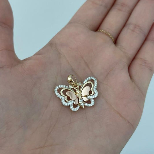 Mariposa Rose Gold + Yellow Gold Pendant