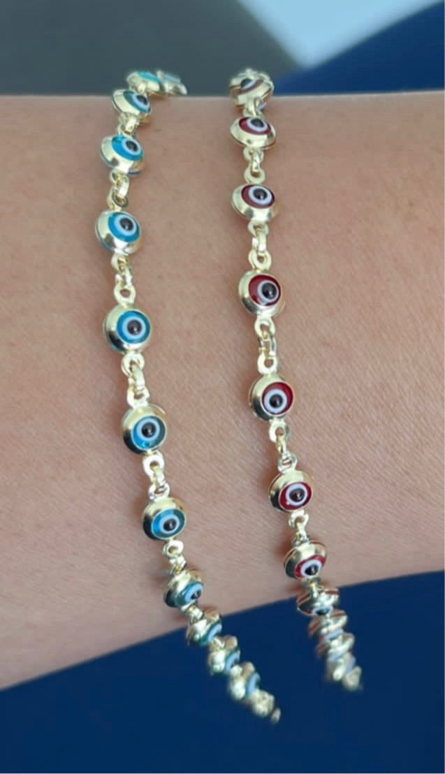 Blue Eyes Bracelet 14k