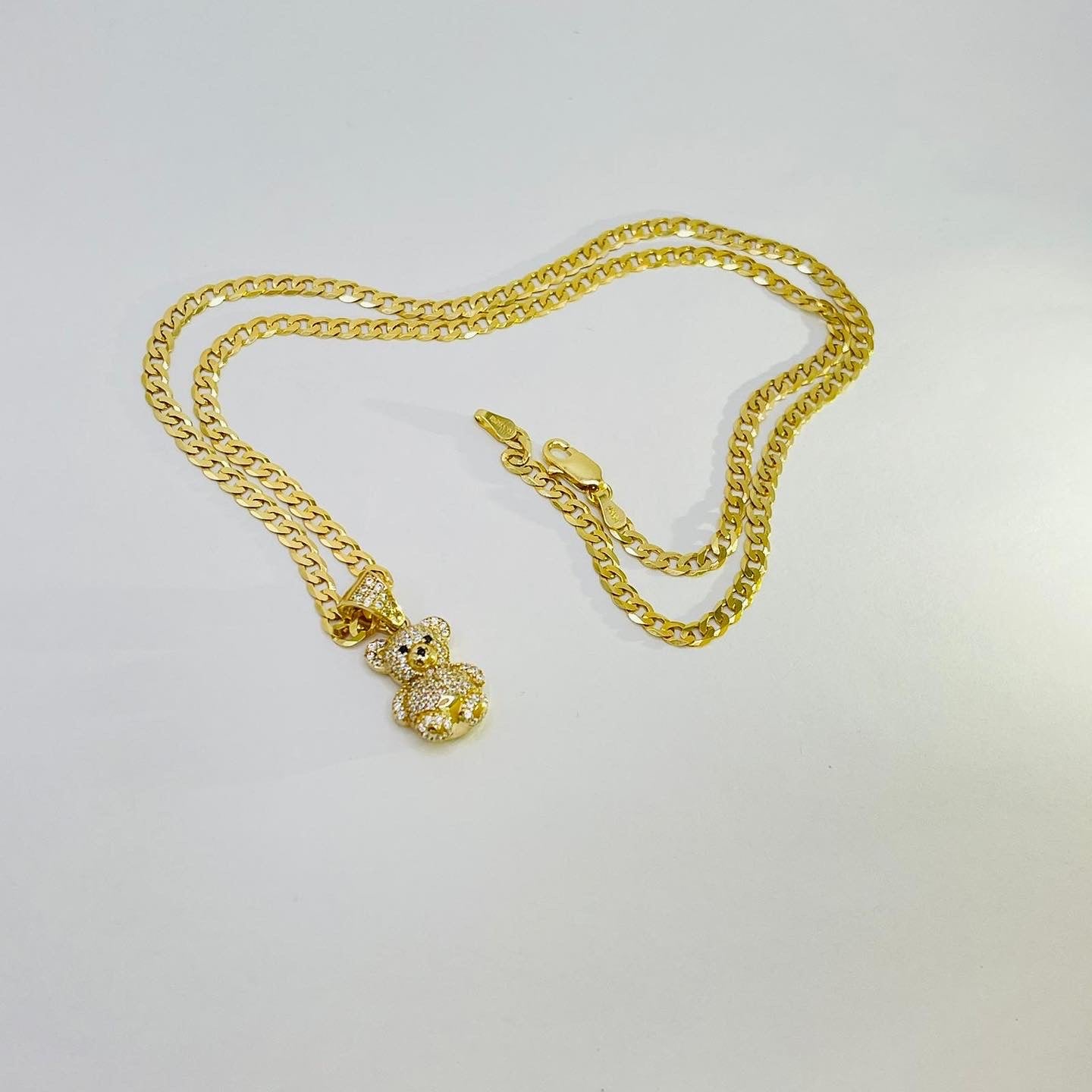 Cuban 4mm 20” and Oso Cz Necklace