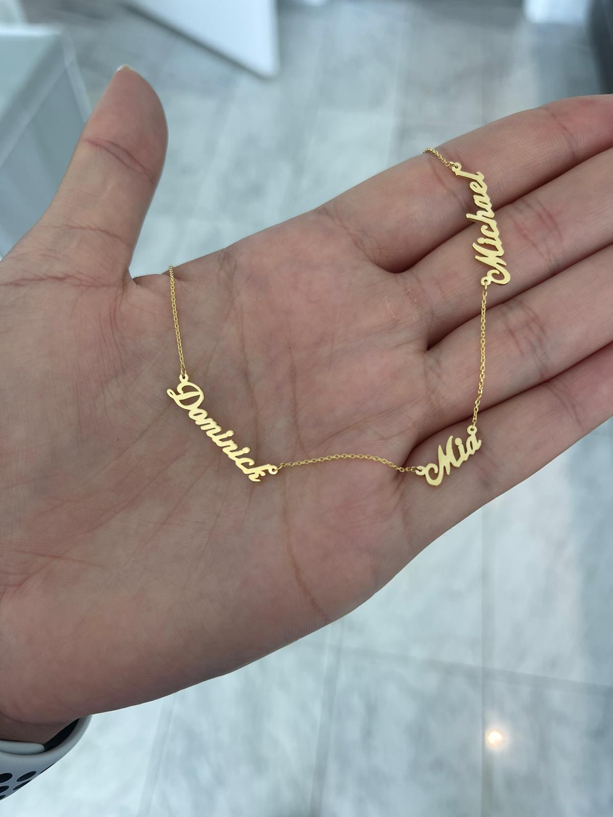 3 Names Necklace