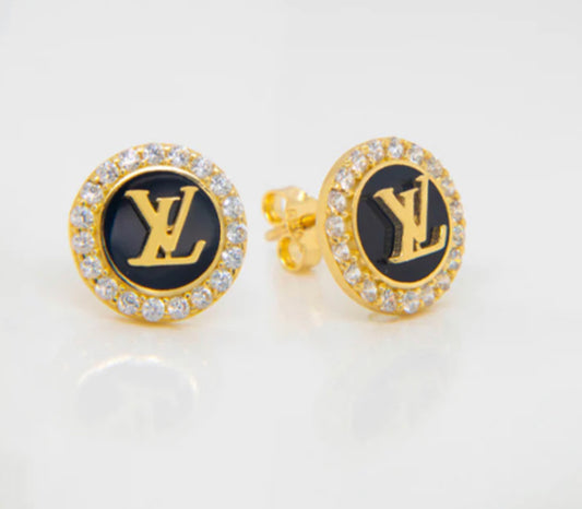 Black LV Earrings