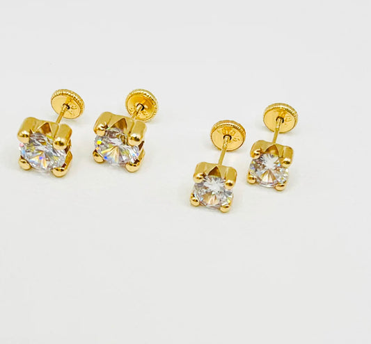 Square CZ S-M Earrings