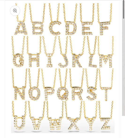 Diamond Initial Letters Necklace